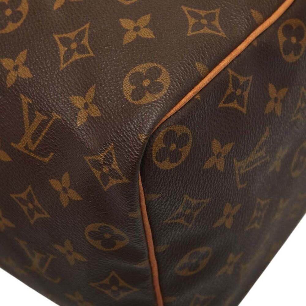 LOUIS VUITTON Brown Monogram Leather Speedy 35 Boston Bag - Picture 5 of 13